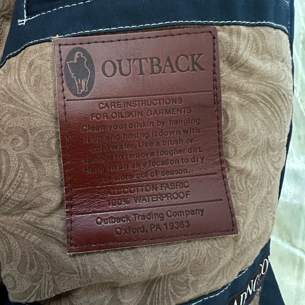 Outback Trading Co Oilskin Field Blue Ridge Jacket Men's Extra Large Lined 29665 - Picture 10 of 16